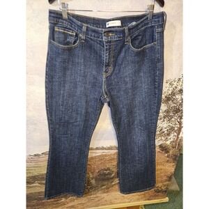 Levi's Women's Bootcut Jeans Blue Size 14 Inseam 28 Mid Rise Stretch Denim